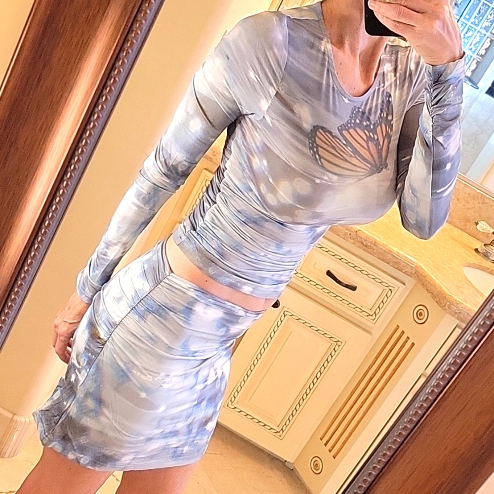 Tiger Mist Nandi Water Print Top & Matching Skirt, XS - Picture 4 of 16